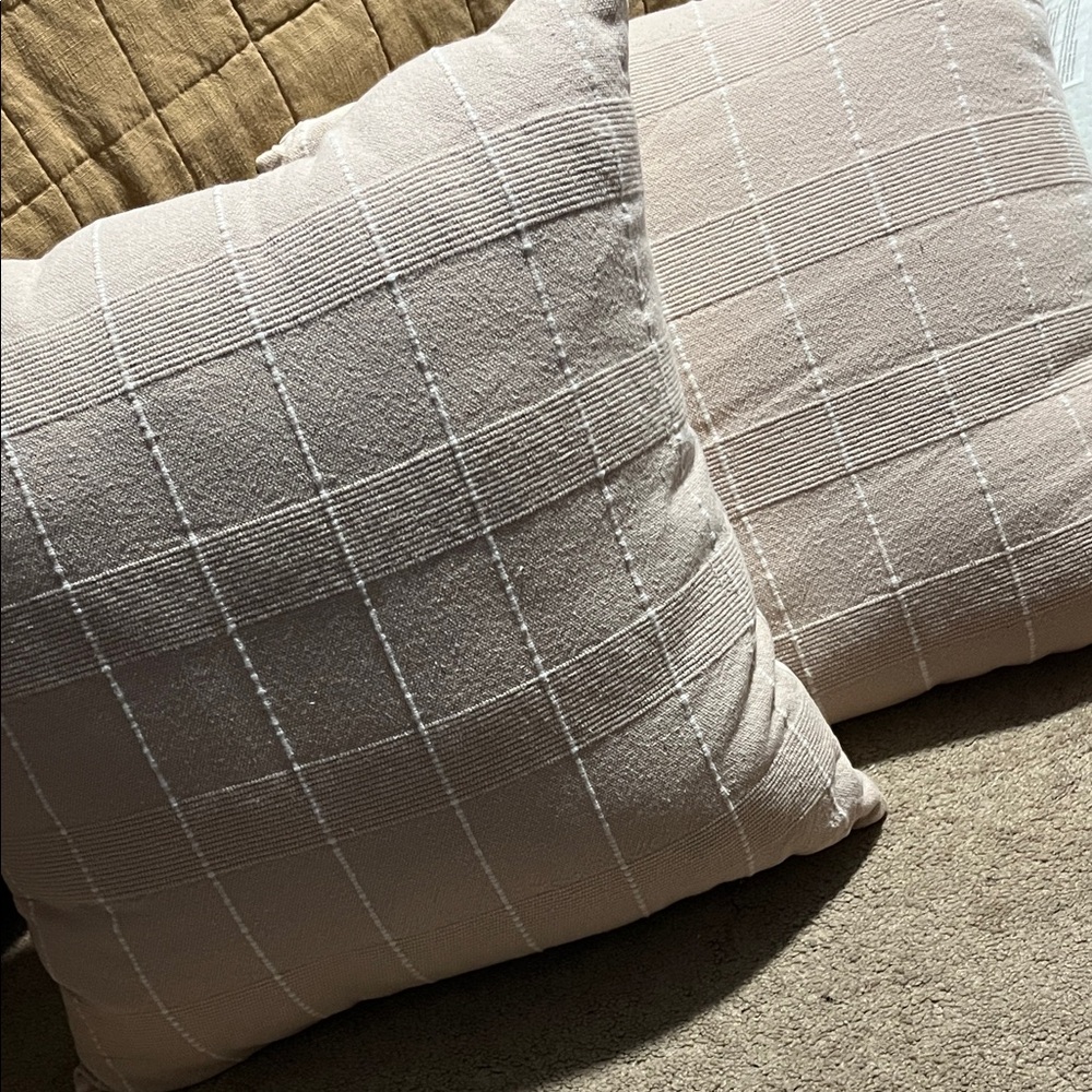 Hearth & Hand Grid Textured Throw Pillow Pair
